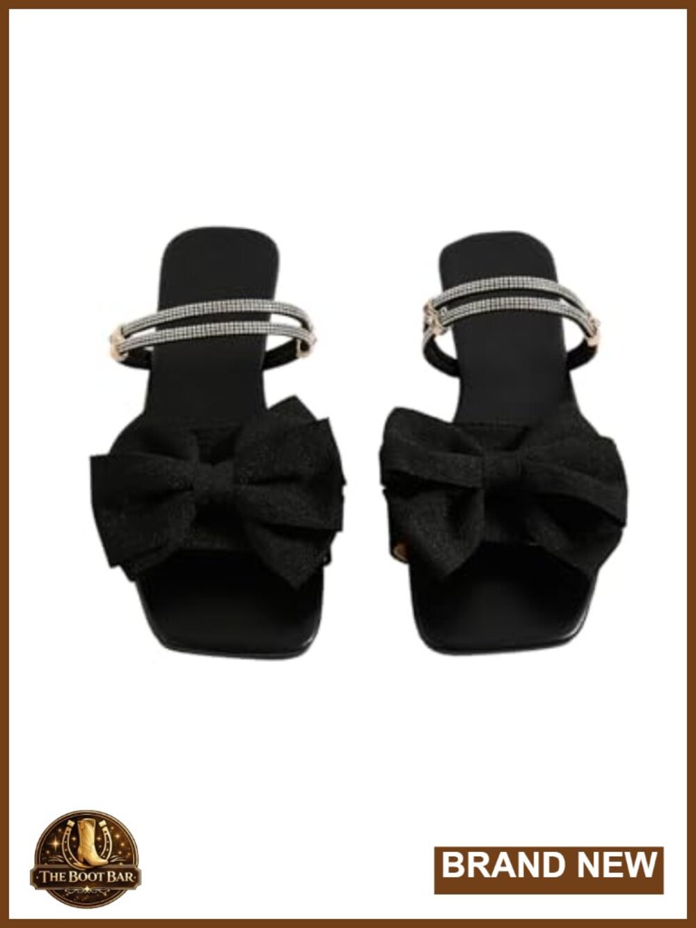 Women's Bow Flat Sandals Faux Leather Comfortable Dressy Slip On